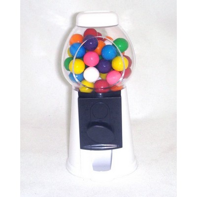 3-1/2"x3-1/2"x6" White Gumball- Candy Dispenser Machine