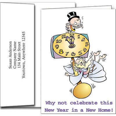 New Year Greeting Cards w/Imprinted Envelopes (5"x7")