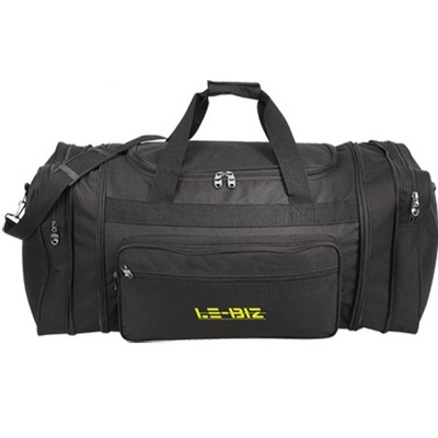 Deluxe Expandable Travel Bag with Dual Zippered Pockets 600D Polyester (30"x14")