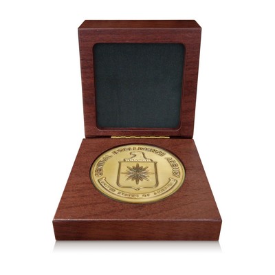 Solid Walnut Medallion Box (3" Coin Rout)