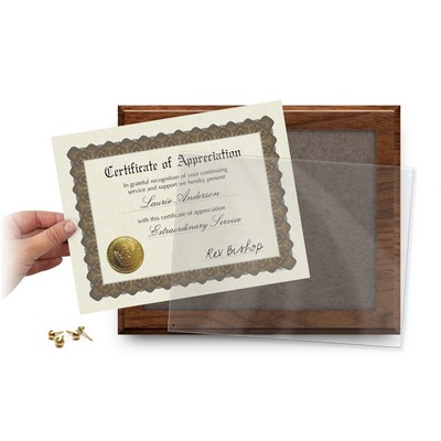 Walnut Composite Certificate Plaque Kit (10 1/2"X13")