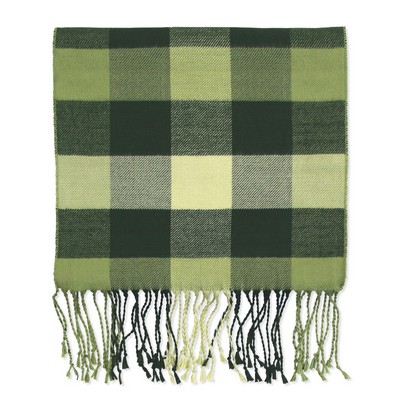 Green Plaid Bamboo Muffler Scarf