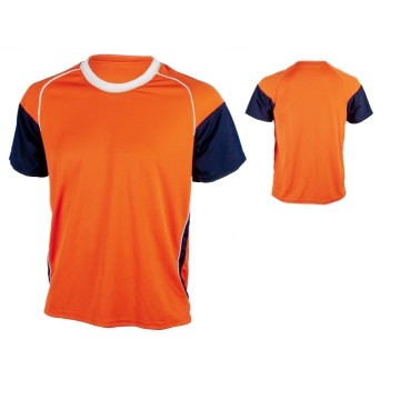 Youth Dazzle Cloth Soccer Jersey Shirt w/ Contrasting Front Sleeve & Piping