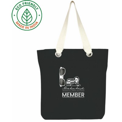 Commuter Tote Bag Eco Friendly Canvas Black