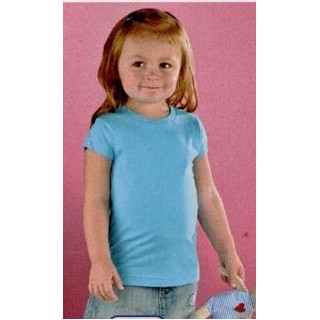 Rabbit Skins Toddler Girls Combed Ringspun Jersey Longer Length Tee Shirt