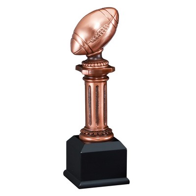 Football - Electroplated Bronze Resin Pedestal - 10 1/2" Tall