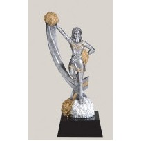 8" Cheerleader Motion Xtreme Resin Trophy