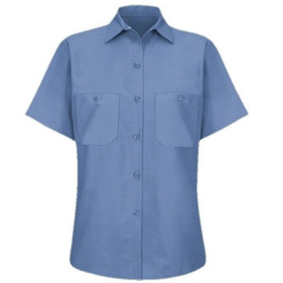 Red Kap™ Women's Short Sleeve Industrial Work Shirt - Medium Blue