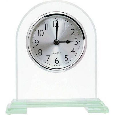 Arch Glass Clock 6 1/2" H