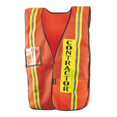 Mesh Two Tone Contractor Safety Vest - Not Ansi Compliant