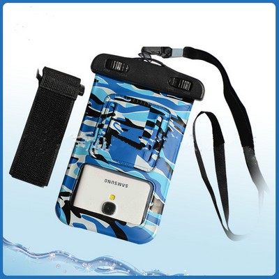 Camouflage Waterproof Smart Phone Case w/Armband