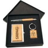 Gift Set-Pen, Key Ring, Business Card Holder.