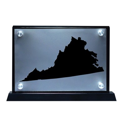 Floating Virginia Map Shape Award