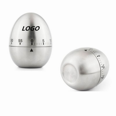 Stainless steel egg shaped kitchen timer