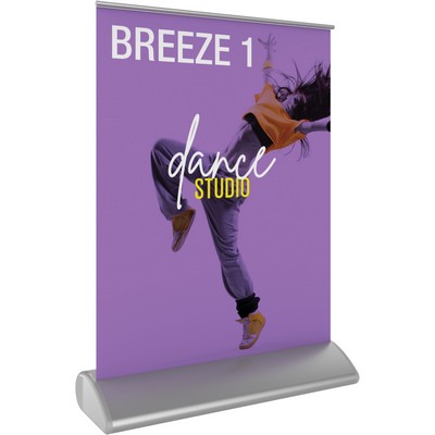 Breeze Tabletop Banner Stand with Vinyl Graphic