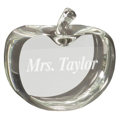 Flat Crystal Apple (3 1/2" x 3 3/4")