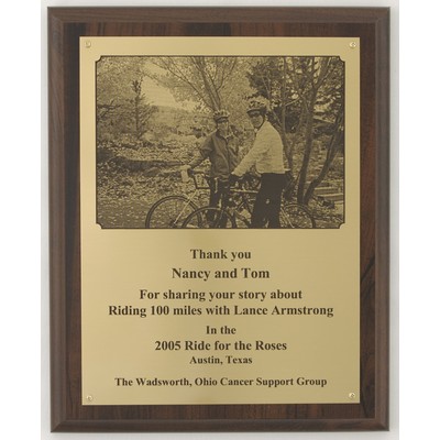 Economy Walnut Edge Plaque (4.5"x6")