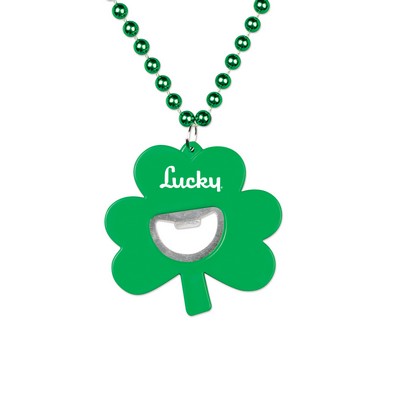 Shamrock Bottle Opener Medallion