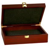 12.25" x 8.25" x 3.5" Rosewood Finish Gift Box