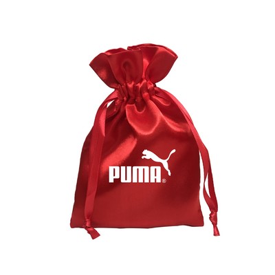 Medium Trendy Satin Drawstring Pouch