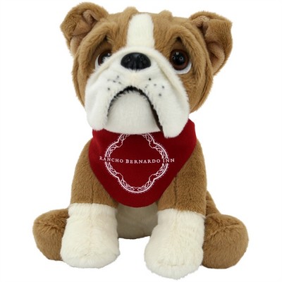 8" Brown Bulldog - Large Eyes