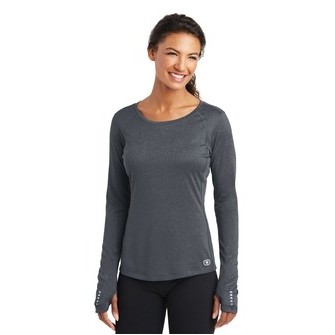 OGIO® Ladies' Long Sleeve Pulse Crew Shirt