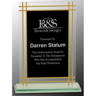 7 1/2" Contemporary Glass Full Border Award