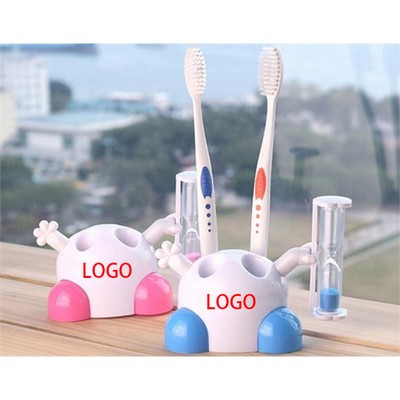 Hourglass Timing Toothbrush Holder