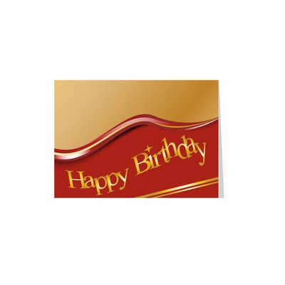 Gold/Burgundy Birthday Greeting Card with Free Song Download