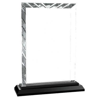 Rectangle Accent Glass on Black Base (6.75"x2"x9")