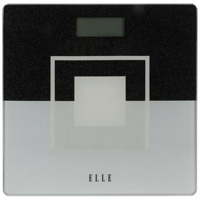 Elle Black & White Bathroom Digital Scale