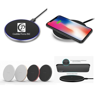 Aluminum Alloy Super Slim QI Wireless Phone Charger