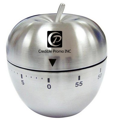 Stainless Steel Mechanical Apple Kitchen Timer