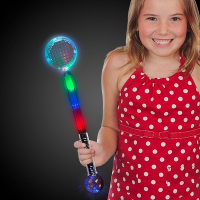 Jumbo Light Up Circle Wand w/Prism Ball