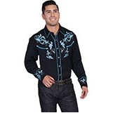 Men's Embroidered Scroll w/Studs Shirt