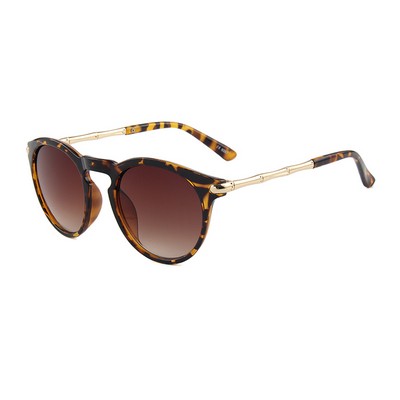 Sunglasses - Brown Lenses - Tortoise Frame - Gold Temples