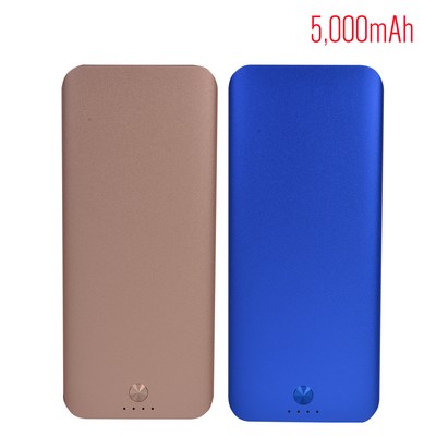 Ultra Slim Aluminum 5,000 mAh Portable Charger Power Bank