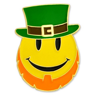 Leprechaun Smiley Face Pin