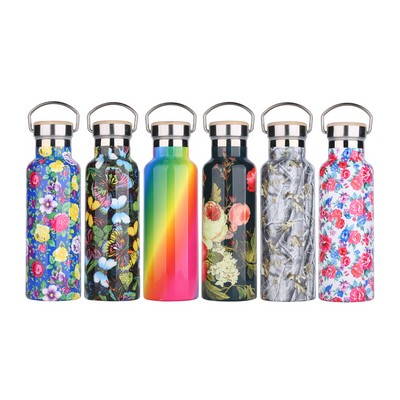 17 Oz. Vacuum Insulated Stainless Steel Bottle w/Full color logo