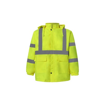 Rain Jacket with Detachable Hood