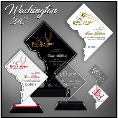 9" DC, District of Columbia Black Budget Acrylic Award