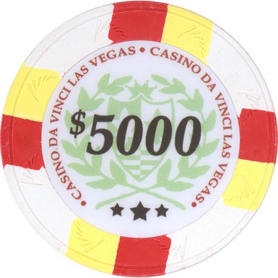 Closeout: White Casino Davinci 10 gram clay poker chips