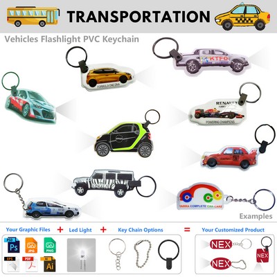 Various Vehicle Keychain LED Flashlight