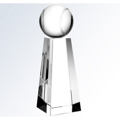 Crystal Championship Tennis Trophy, Small (2-3/8"x6")