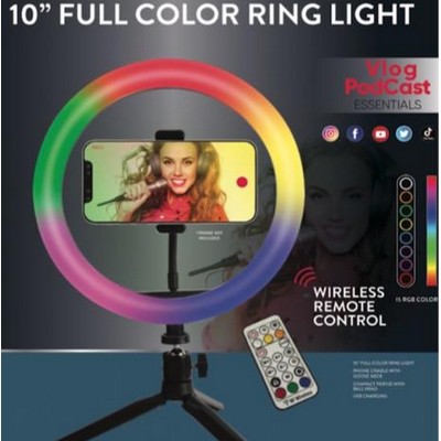 Vivitar® 10" Ful Color RGB Ring Light