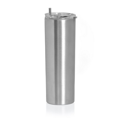 XPAC by MAXAM® 20oz Tall Skinny Tumbler DBL Wall W/Lid Satin Stainless Steel Finish