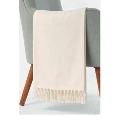 Ivory Peruvian Alpaca Oversized Throw Blanket