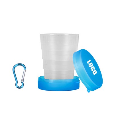 Translucent Plastic Collapsible Cup w/Carabiner