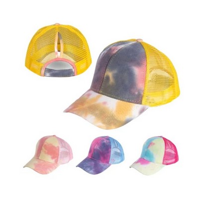 Cotton Tie Dye Mesh Baseball Cap