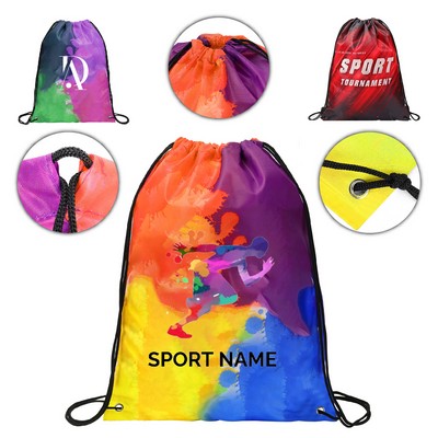 Custom Sublimated Drawstring Backpack